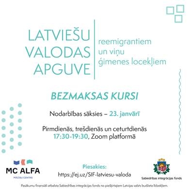 Pieejami bezmaksas latviešu valodas kursi remigrantiem