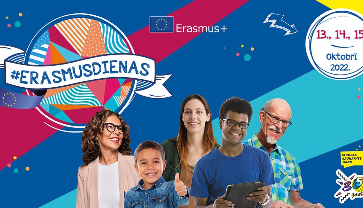 No 13. līdz 15. oktobrim Latvijā un citviet pasaulē notiks “Erasmus dienas 2022”
